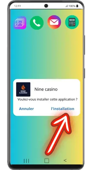 Cliquez sur le bouton “installer”